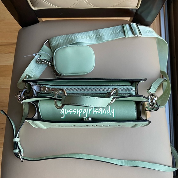 Steve Madden Mint Green Bevelyn Crossbody Handbag - Picture 6 of 9